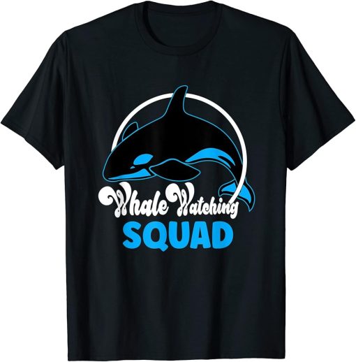 Cute orca whale watching Squad T-Shirt