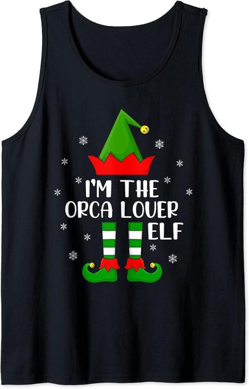 Matching Family Funny I"m The Orca Lover Elf Christmas Tank Top