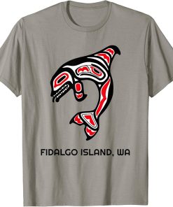 Fidalgo Island, Washington Native American Orca Killer Whale T-Shirt